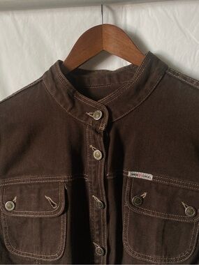 Simon Chang Brown Lightweight Shirt Jacket